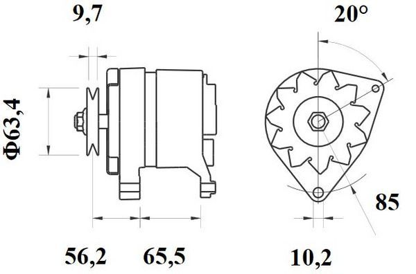 Kintamosios srovės generatorius MAHLE MG 514