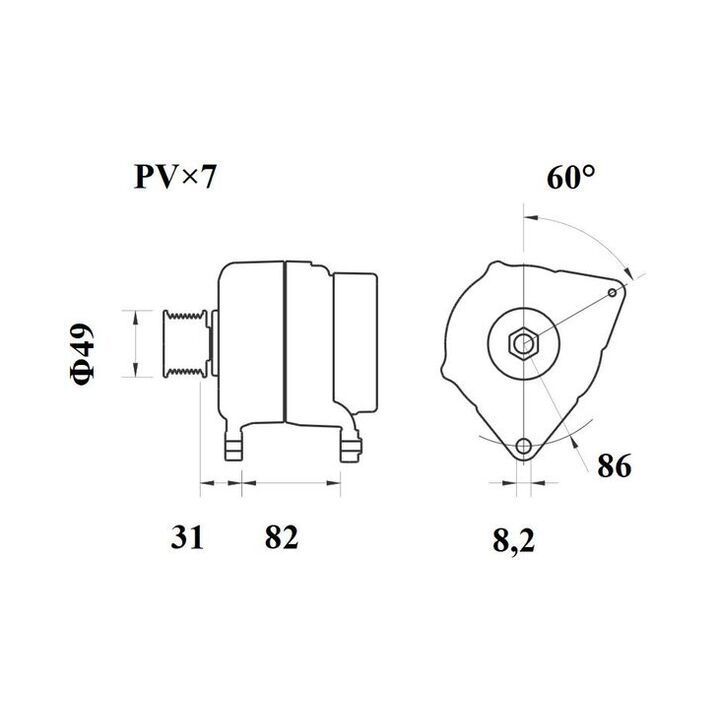 Kintamosios srovės generatorius MAHLE MG 552