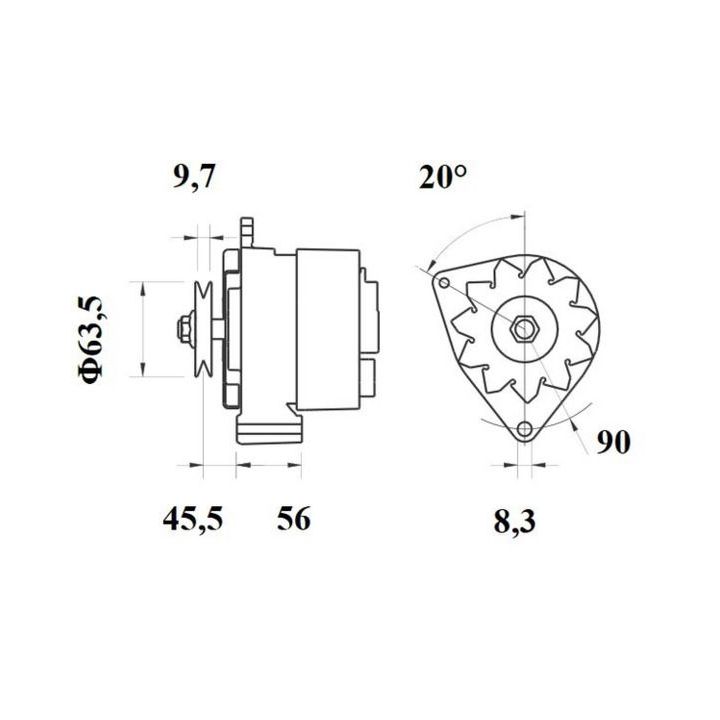 Kintamosios srovės generatorius MAHLE MG 598