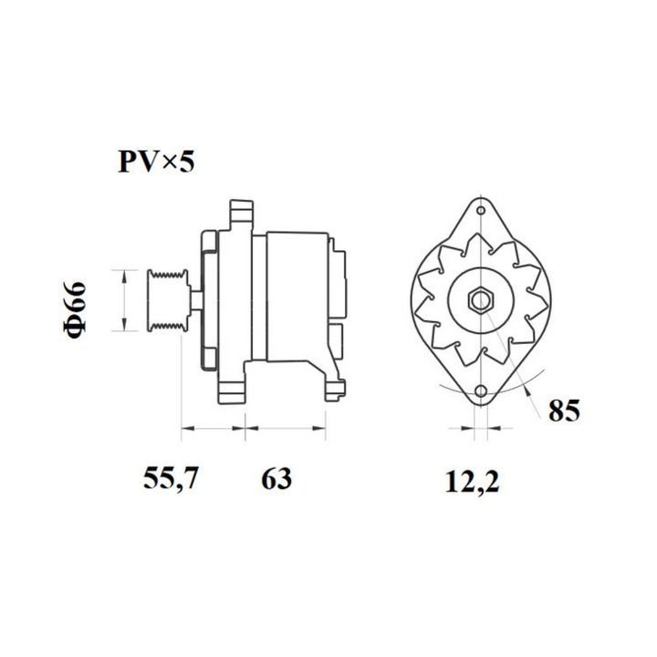 Kintamosios srovės generatorius MAHLE MG 601