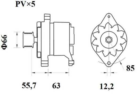Kintamosios srovės generatorius MAHLE MG 601