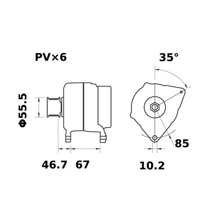 Kintamosios srovės generatorius MAHLE MG 89
