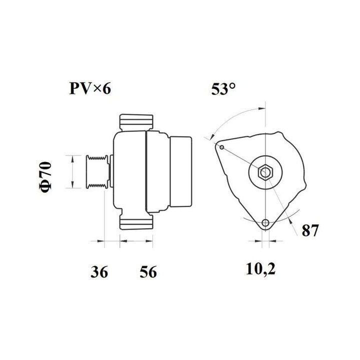 Kintamosios srovės generatorius MAHLE MG 96