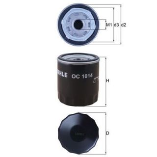 Alyvos filtras MAHLE OC 1014