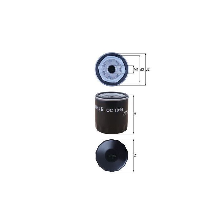 Alyvos filtras MAHLE OC 1014