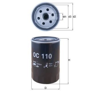 Alyvos filtras MAHLE OC 110