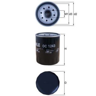 Alyvos filtras MAHLE OC 1243