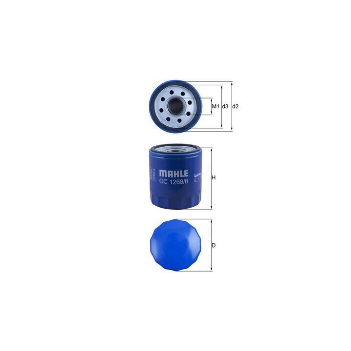 Alyvos filtras MAHLE OC 1268/8