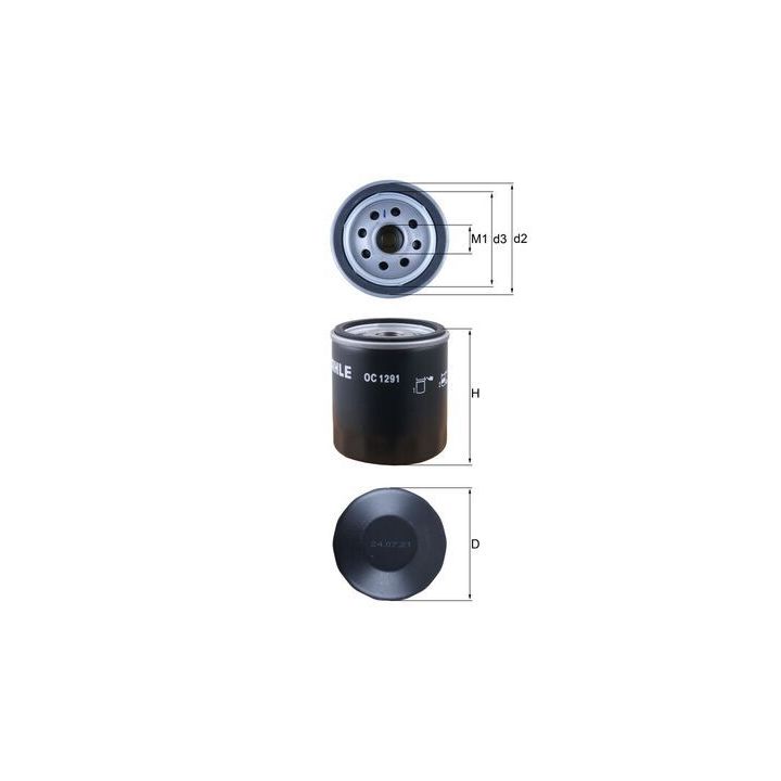 Alyvos filtras MAHLE OC 1291