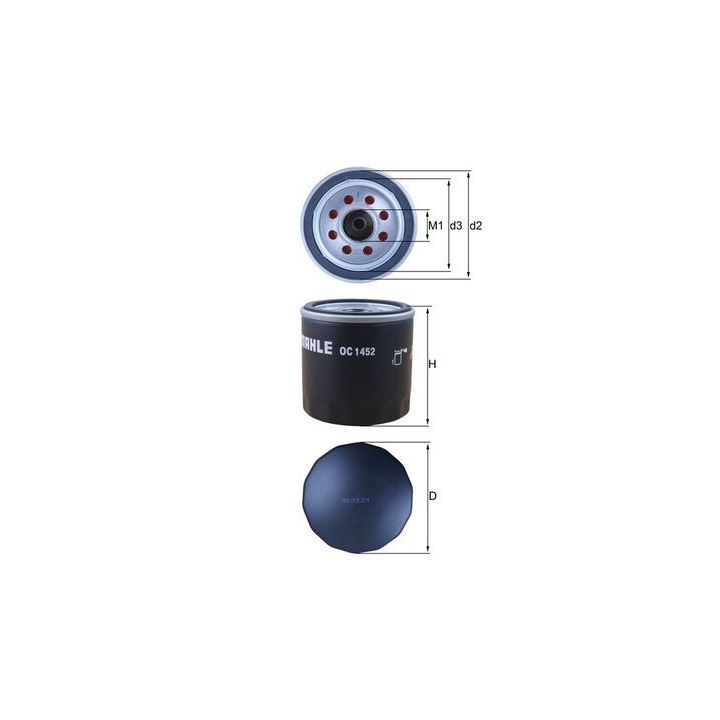 Alyvos filtras MAHLE OC 1452