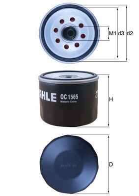 Alyvos filtras MAHLE OC 1565