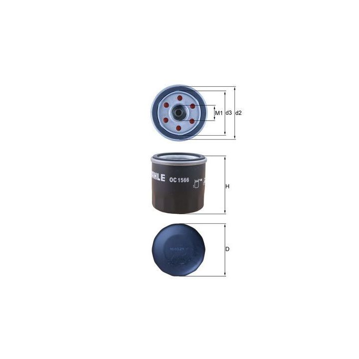 Alyvos filtras MAHLE OC 1566