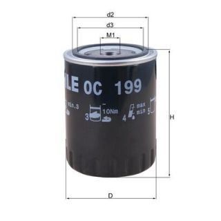 Alyvos filtras MAHLE OC 199