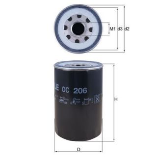 Alyvos filtras MAHLE OC 206