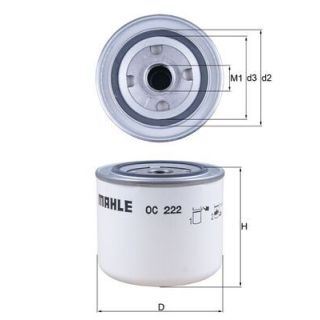 Alyvos filtras MAHLE OC 222