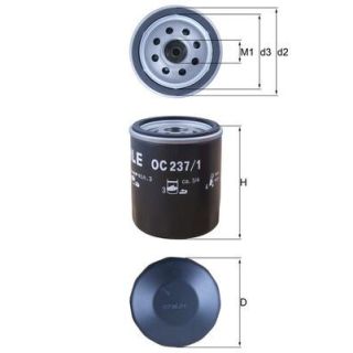 Alyvos filtras MAHLE OC 237/1