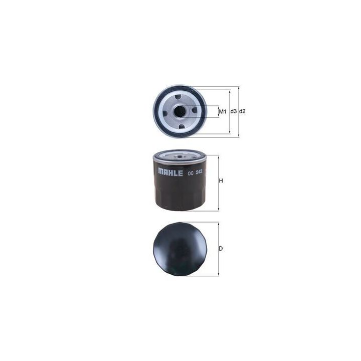 Alyvos filtras MAHLE OC 242