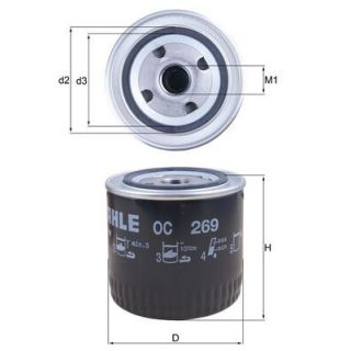 Alyvos filtras MAHLE OC 269