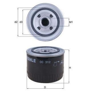 Alyvos filtras MAHLE OC 312