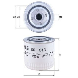 Alyvos filtras MAHLE OC 313