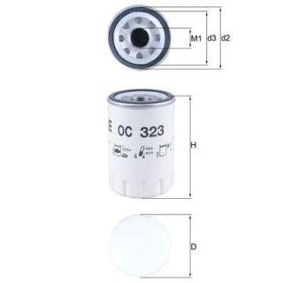 Alyvos filtras MAHLE OC 323