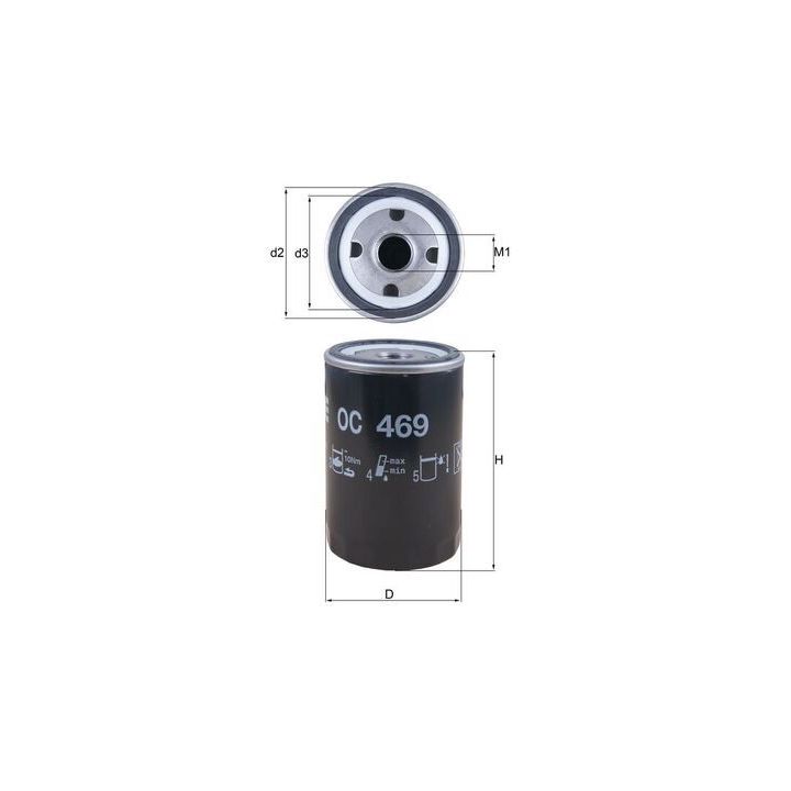 Alyvos filtras MAHLE OC 469