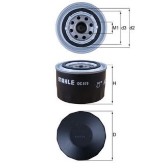 Alyvos filtras MAHLE OC 570