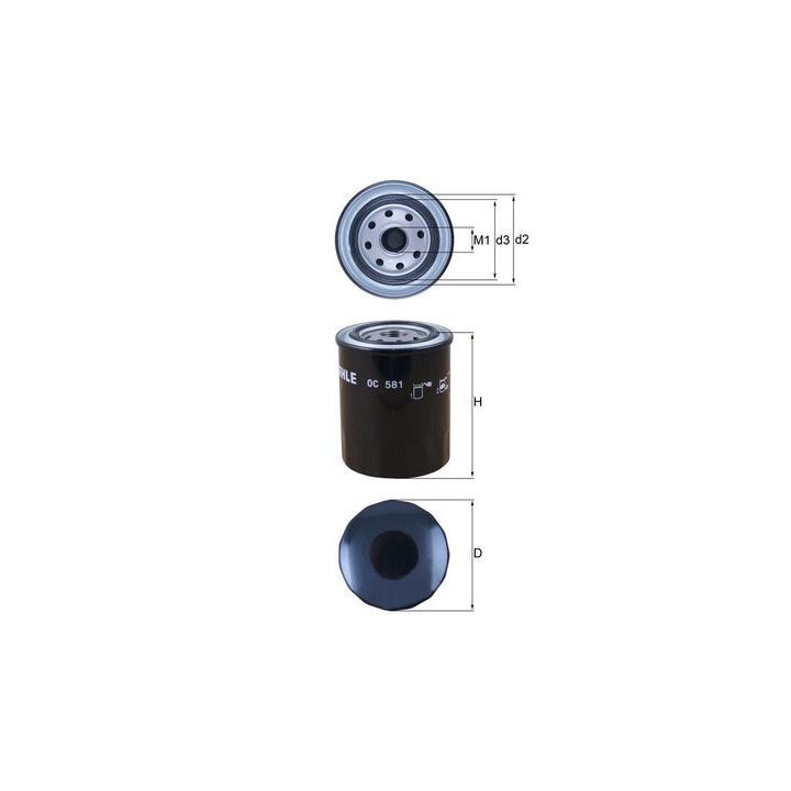 Alyvos filtras MAHLE OC 581