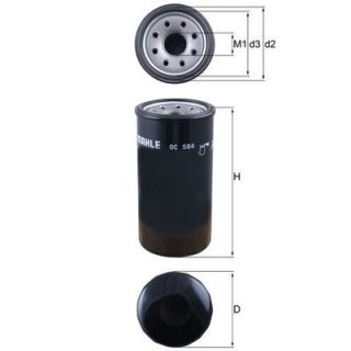 Alyvos filtras MAHLE OC 584