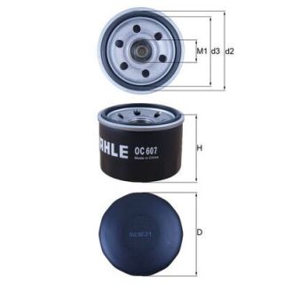Alyvos filtras MAHLE OC 607