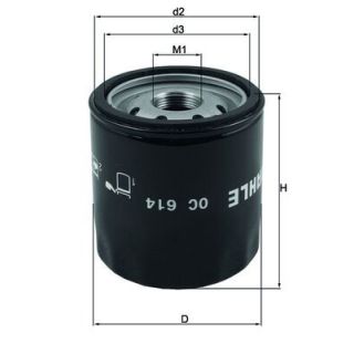 Alyvos filtras MAHLE OC 614