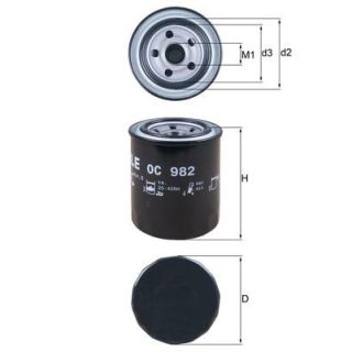 Alyvos filtras MAHLE OC 982