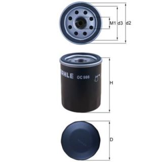 Alyvos filtras MAHLE OC 986