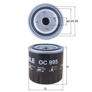 Alyvos filtras MAHLE OC 995