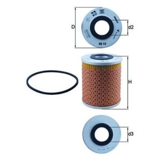 Alyvos filtras MAHLE OX 15D