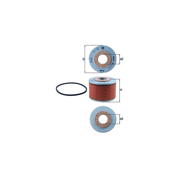 Alyvos filtras MAHLE OX 16D