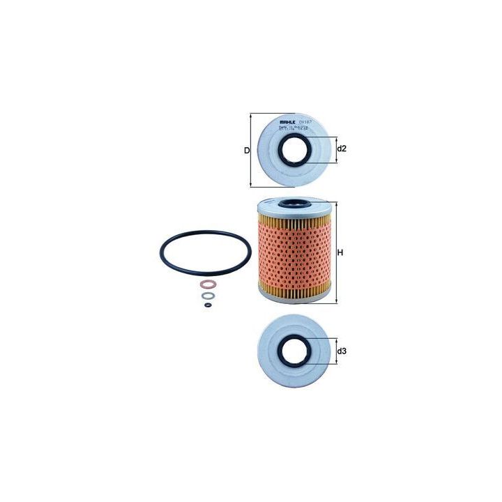 Alyvos filtras MAHLE OX 187D