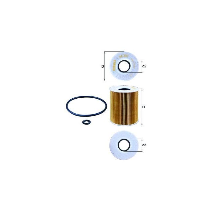 Alyvos filtras MAHLE OX 203D