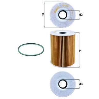 Alyvos filtras MAHLE OX 254D4