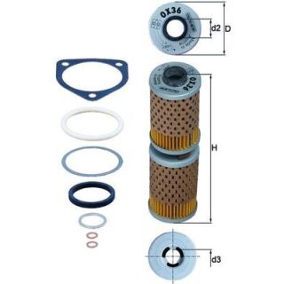 Alyvos filtras MAHLE OX 36D