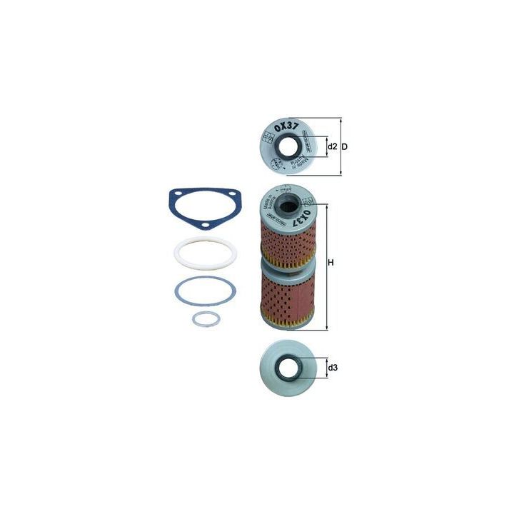 Alyvos filtras MAHLE OX 37D