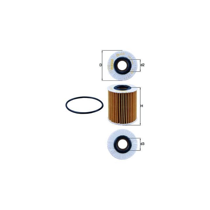 Alyvos filtras MAHLE OX 413D2