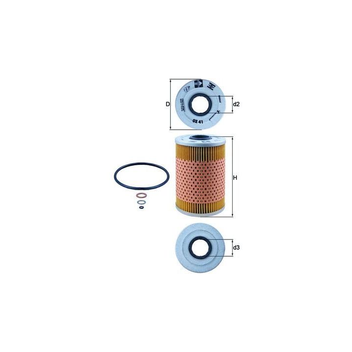 Alyvos filtras MAHLE OX 41D