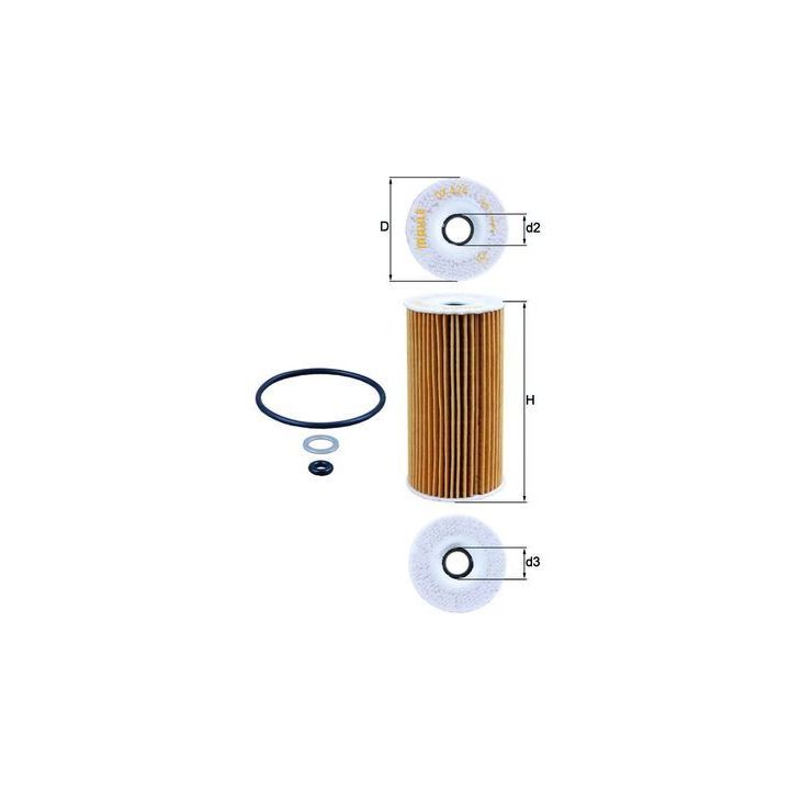 Alyvos filtras MAHLE OX 424D ( ! )