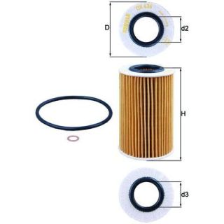 Alyvos filtras MAHLE OX 436D
