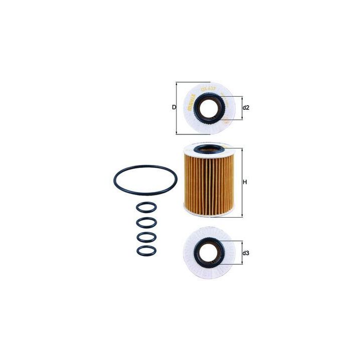 Alyvos filtras MAHLE OX 437D