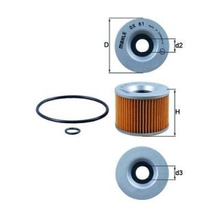 Alyvos filtras MAHLE OX 61D