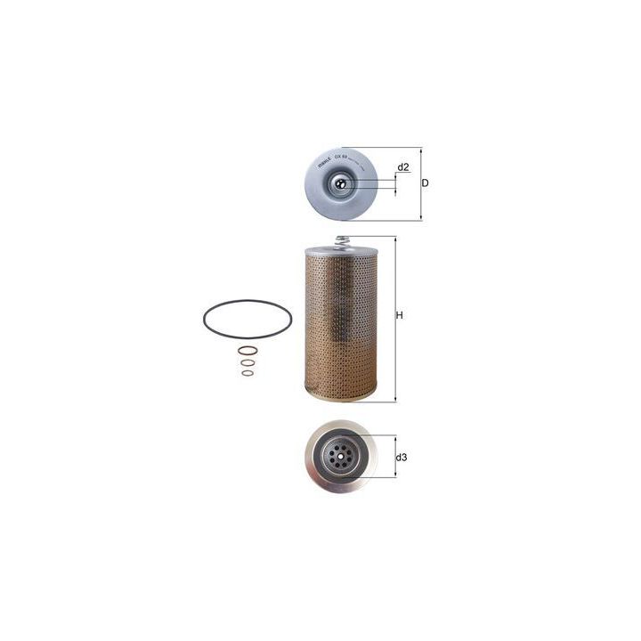 Alyvos filtras MAHLE OX 69D