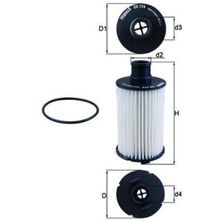 Alyvos filtras MAHLE OX 774D