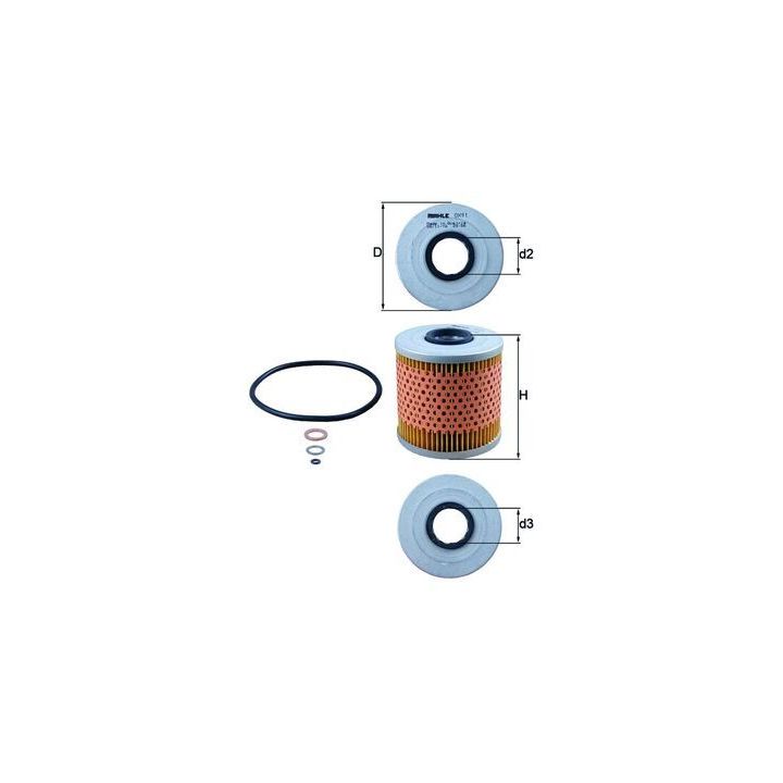Alyvos filtras MAHLE OX 91D